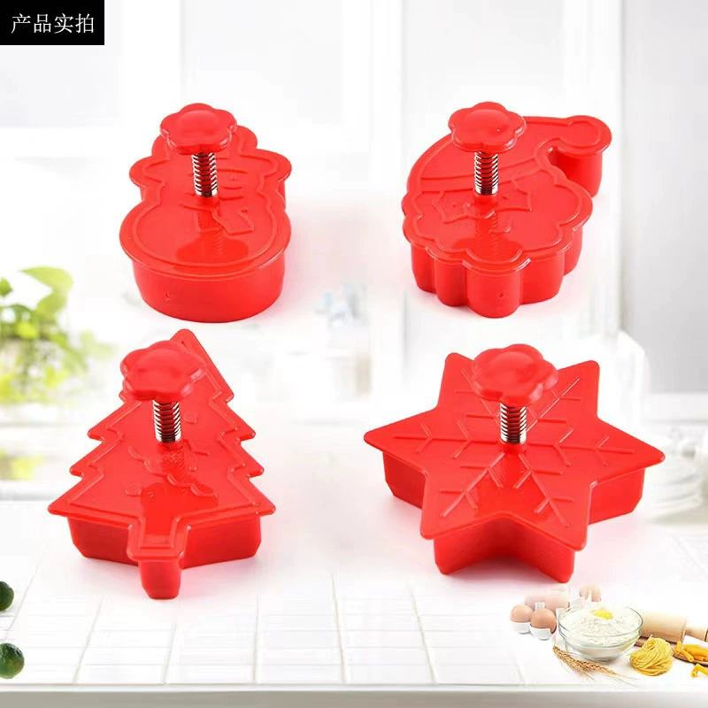 Рождественская серия форма для печенья Пластиковая форма для торта костюм Хэллоуин печенье ручное давление форма для торта модель муки