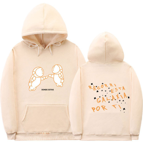 New Style Fashion Print Astronaut Casual Hooded Sweatshirt for Men and Women with Fleece