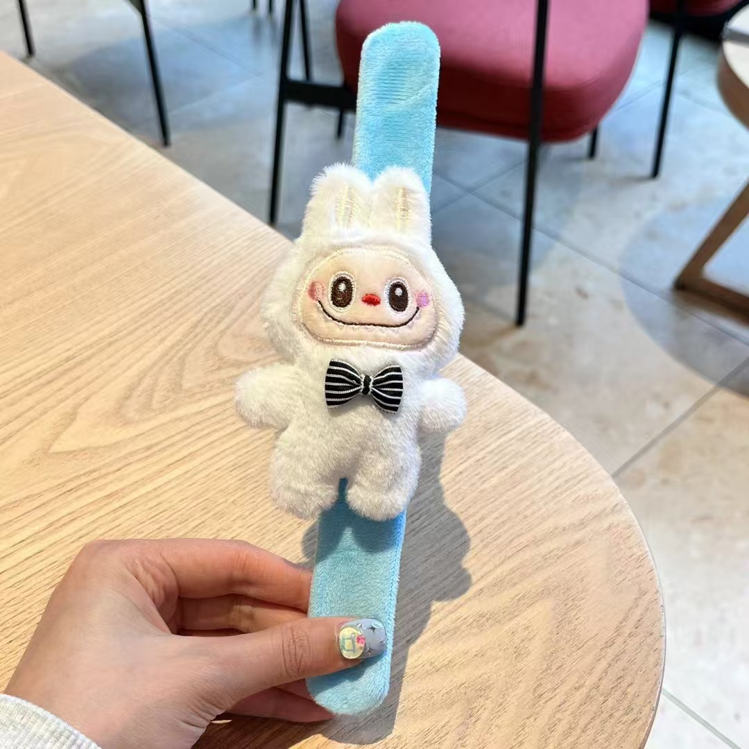 흰색 러브 천 스냅 링