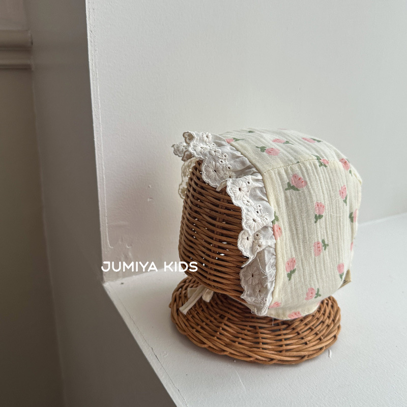 Sombrero de bebé de encaje francés vintage primavera princesa de encaje sombrero de corte para bebés pequeños sombrero solar