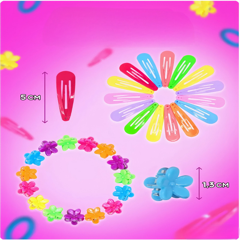 Explosiones transfronterizas para niños anillos de cabello color no dañando banda de cabello desechable banda de gota de agua clip caja de regalo al por mayor