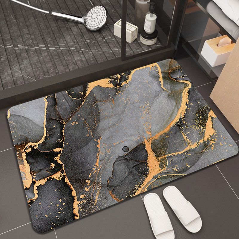 Baño de barro de diatomeas absorción de agua suelo blando de baño de barro de diatomeas puerta de baño anti-deslizante cojín de pies secos rápidos