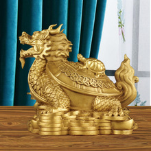 铜龙龟摆件八卦母子龙头龟黄铜金钱龟家居客厅办公室桌装饰礼品