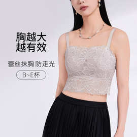 大杯横抹蕾丝美背吊带透气蜂巢B- E型通杯4排3扣托胸文胸通勤女款