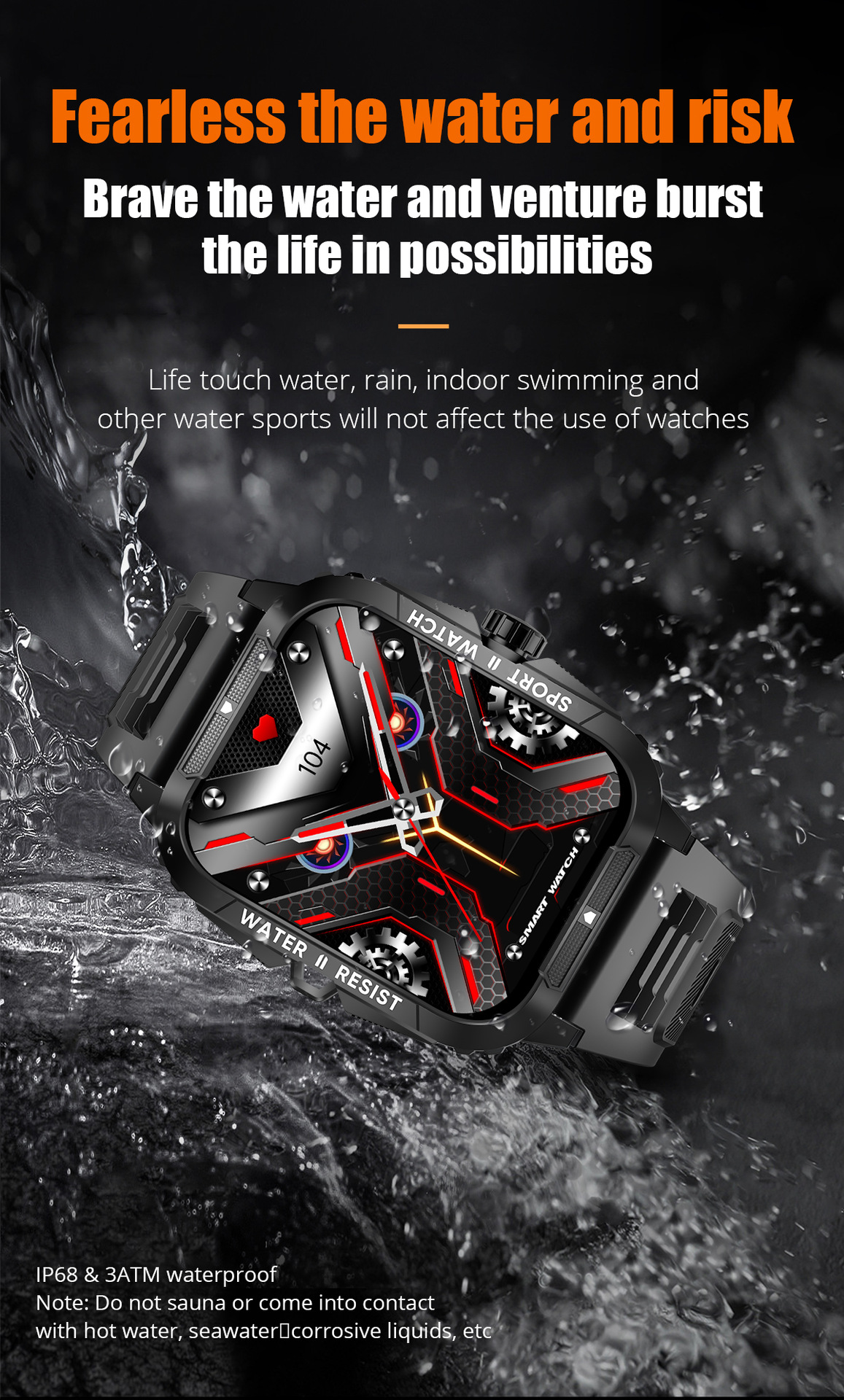 Sport Smartwatch Mit Herzfrequenzmesser Und Full Screen Display_voghion.com