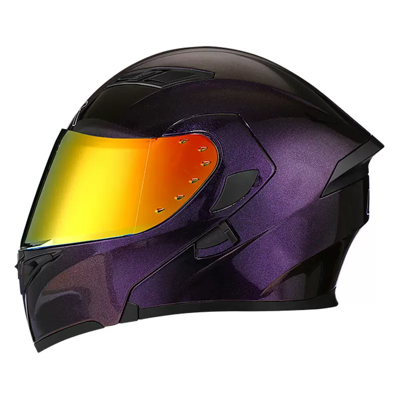 电瓶男女士机车头盔全覆式电动车全盔四季个性越野双镜安全帽揭面