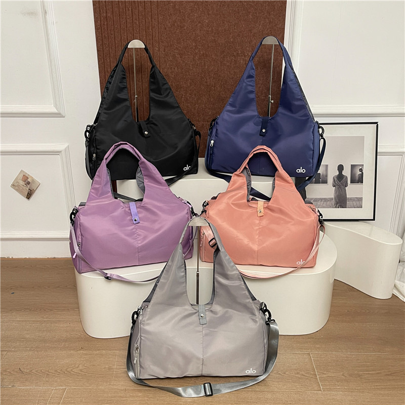 Cross-Border Alo Satchel Yoga Bag Multifunctional Nylon Travel Bag Large Capacity Luggage Bag Pure Color Sports Fitness Bag Cross-Border Alo Satchel Yoga Bag Multifunctional Nylon Travel Bag Large Capacity Luggage Bag Pure Color Sports Fitness Bag