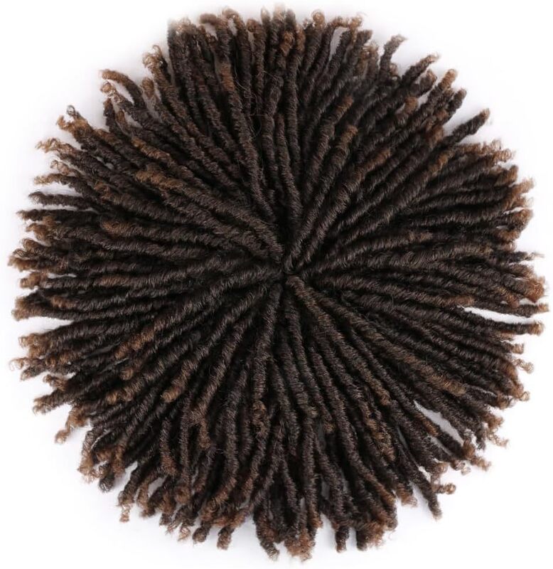 アフリカのかつらの汚れたお下げは、化学繊維中空の短髪の巻きDreadlock Hair Wigsを補充します|undefined