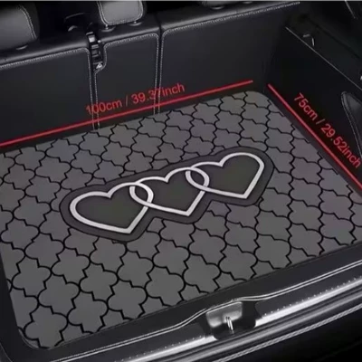 Floral Car Trunk Mat, Stain-Resistant | Avtomobil döşəmə paspasları - 318-plus-trunk-mat-2-75100cm-crystal-velvet-dot-plastic-bottom
