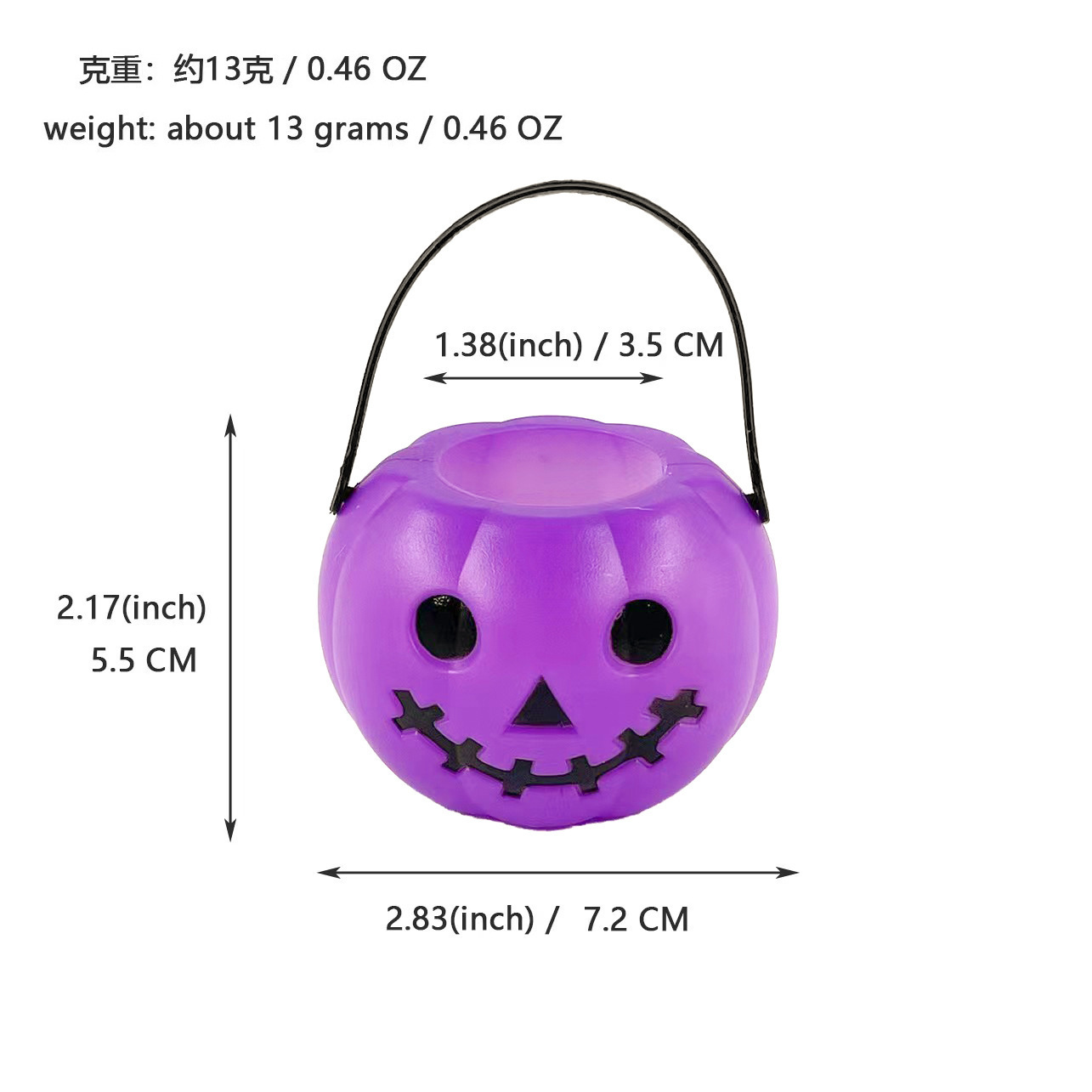 Inventario al por mayor de todo tipo de Halloween portátil mini niños barril de azúcar fantasma día esqueleto de plástico pequeña calabaza lata