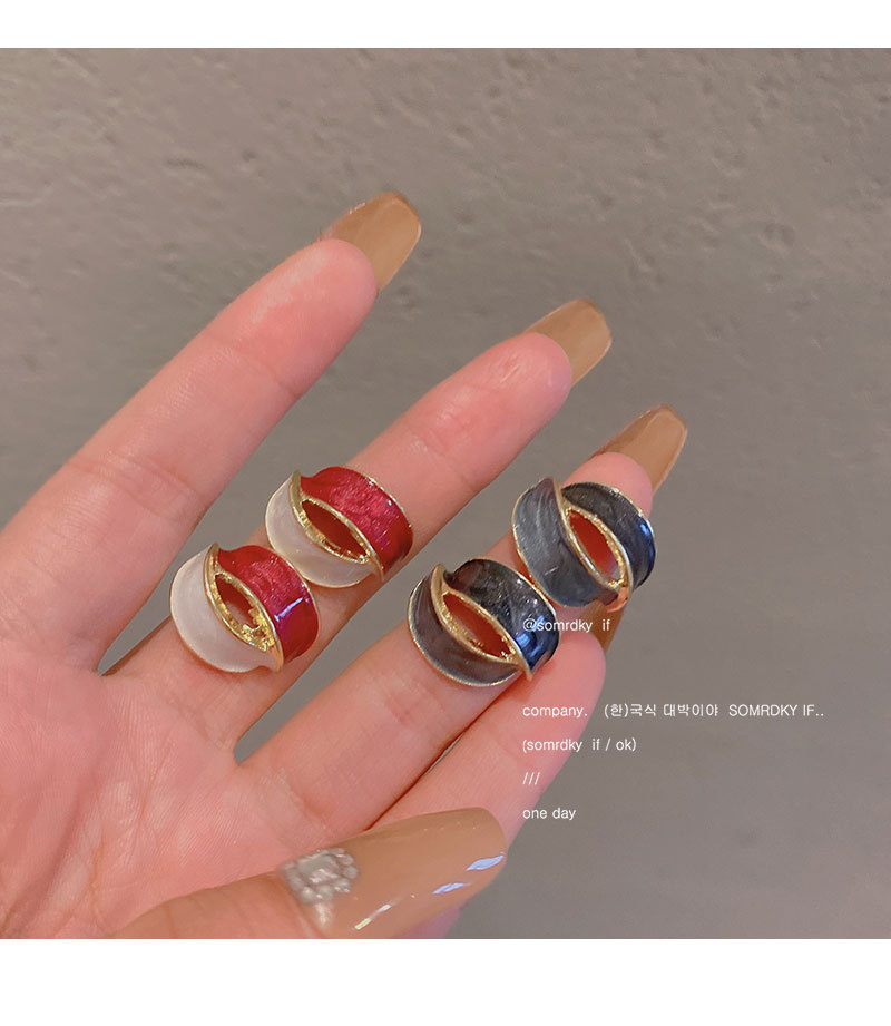 9g Weight 1 Pair Fashion Geometric Alloy Enamel Women's Ear Studs
