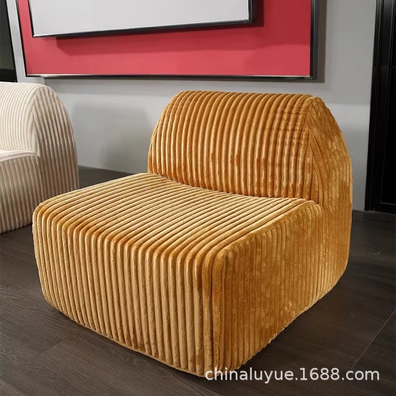 Compresión de comercio exterior vacío envuelto tela esponja sofá integral moldeo moderno casual sofá silla individual image 4
