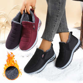 棉鞋女冬新款懒人一脚蹬雪地靴女冬季新款保暖棉鞋女跨境代发大码