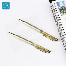 金箔入油流沙笔圆珠笔商务办公用品圆珠笔创意金属中性笔logo