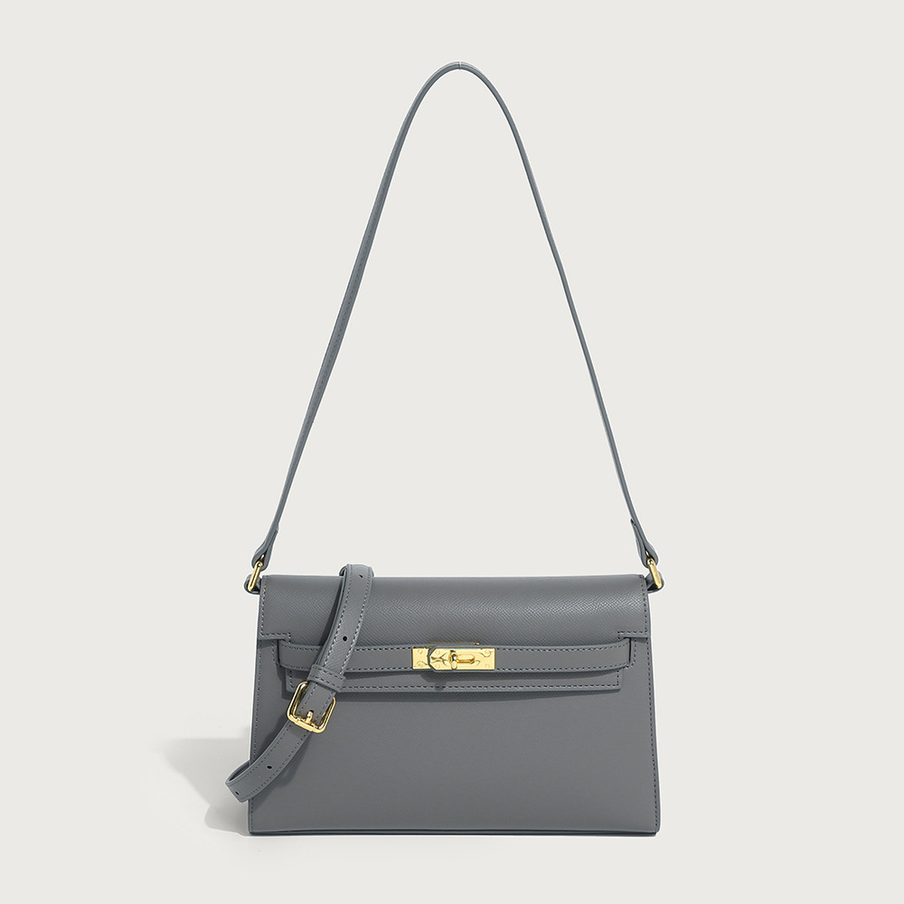 El nuevo bolso Kelly en otoño e invierno de 2024 está lleno de bolsos para mujeres con un solo hombro y axilas, y el diseño de nicho es un bolso de palo de textura avanzada.