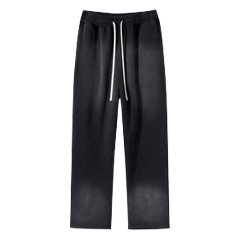 Pantalones Deportivos BL para Hombre, Otoño/Invierno 2024, 360g, Teñido por Aspersión, Lavado Vintage, Blanco, Personalizados, Casuales, Versátiles