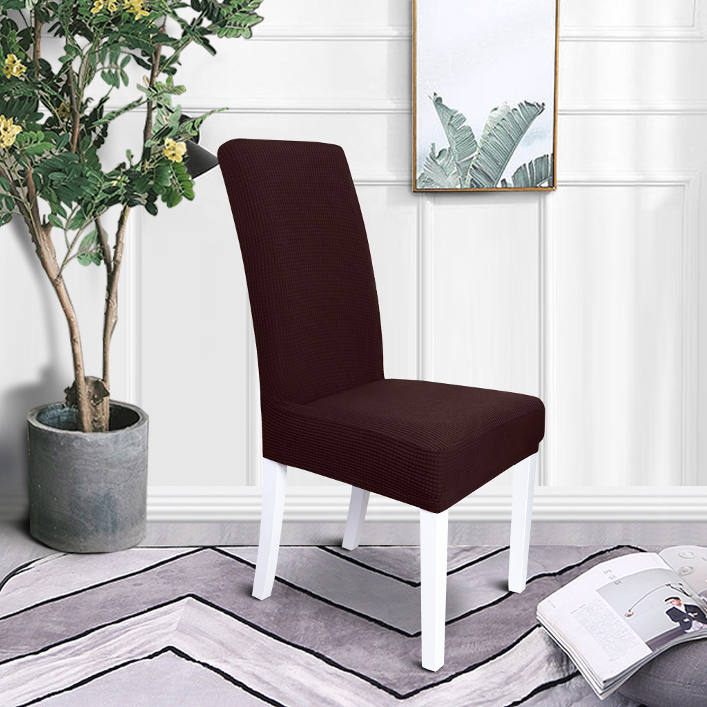 Transfronterizo al por mayor elástico agitado cubierta de silla de terciopelo general color sólido engrosado fábrica de cubierta de silla de restaurante hotel