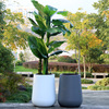 Plastic round flowerpot, increased thickness, suitable for import