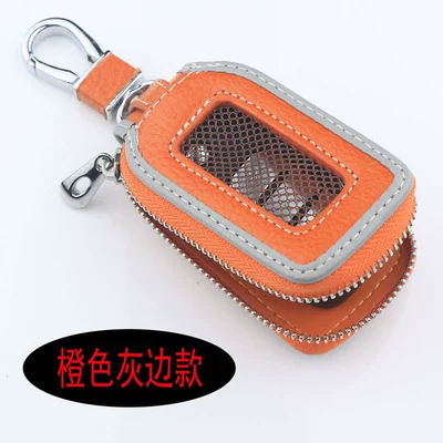 Car key bag – for Men and Women - blank-without-logo-gray-edge-orange