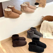 河南桑坡羊皮毛一体雪地靴冬季纯色经典款真皮加厚保暖雪地靴女