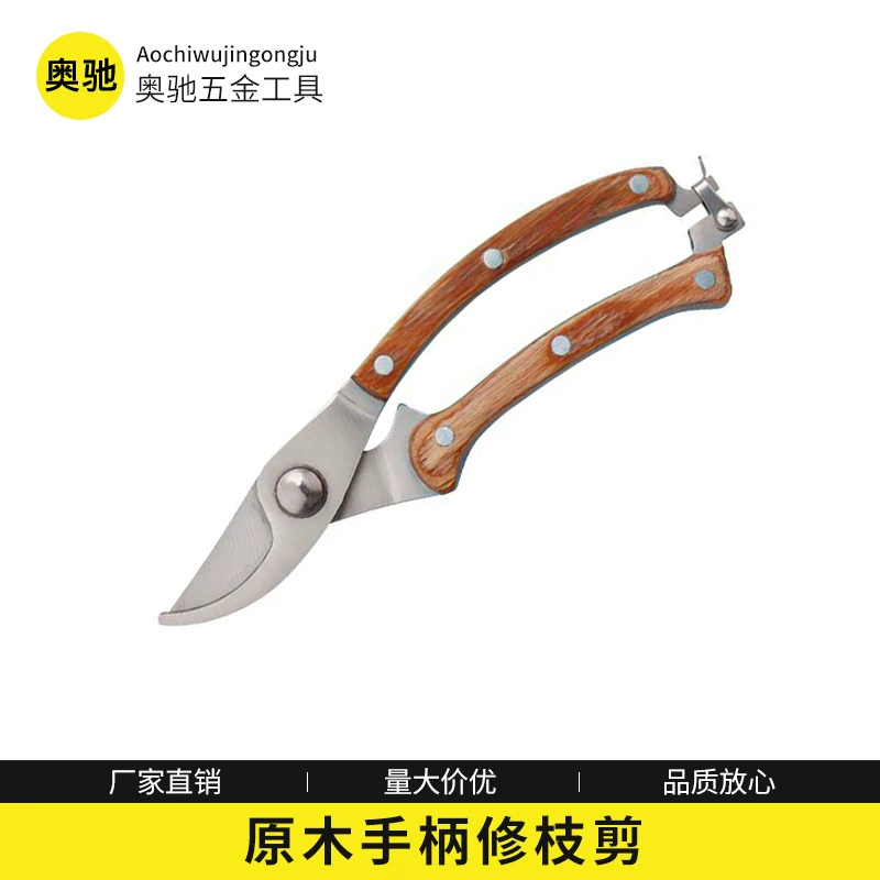 Бревенчатая ручка обрезка Садоводство горшечные растения ножницы для резки веток цветочные ножницы из нержавеющей стали ножницы для веток ножницы для фруктовых деревьев
