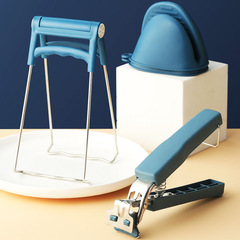 Wholesale kitchen three-piece set of anti-scalding plate taker, household anti-slip steamed vegetable anti-scald portable plate set, silicone bowl taker