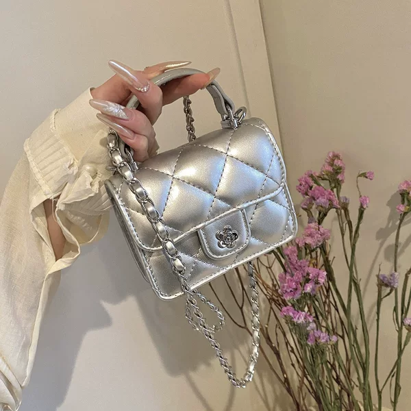 2026 Spring New Style Chanel-Inspired Fashion Mini Children's Parent-Child Accessory Handbag with Chain Strap Crossbody Bag
