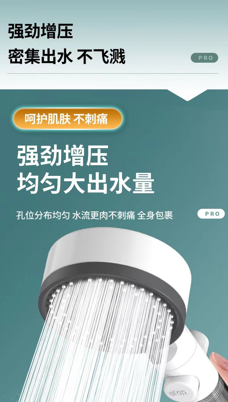 The new Panda showerhead features a super strong ten-speed pressurized bathtub faucet, a flower shower head, and a rain shower head for showering undefined