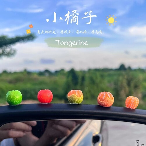 Simulated Orange Ornament Car Interior Decor Small Car Center Console Car Electronics Rear View Mirror Decorative Accessories Variety Pack