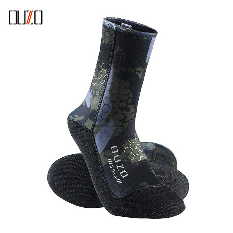 5mm diving socks non-slip wear-resistant snorkeling socks warm deep diving waterproof padded Beach winter swimming socks manufacturers wholesale