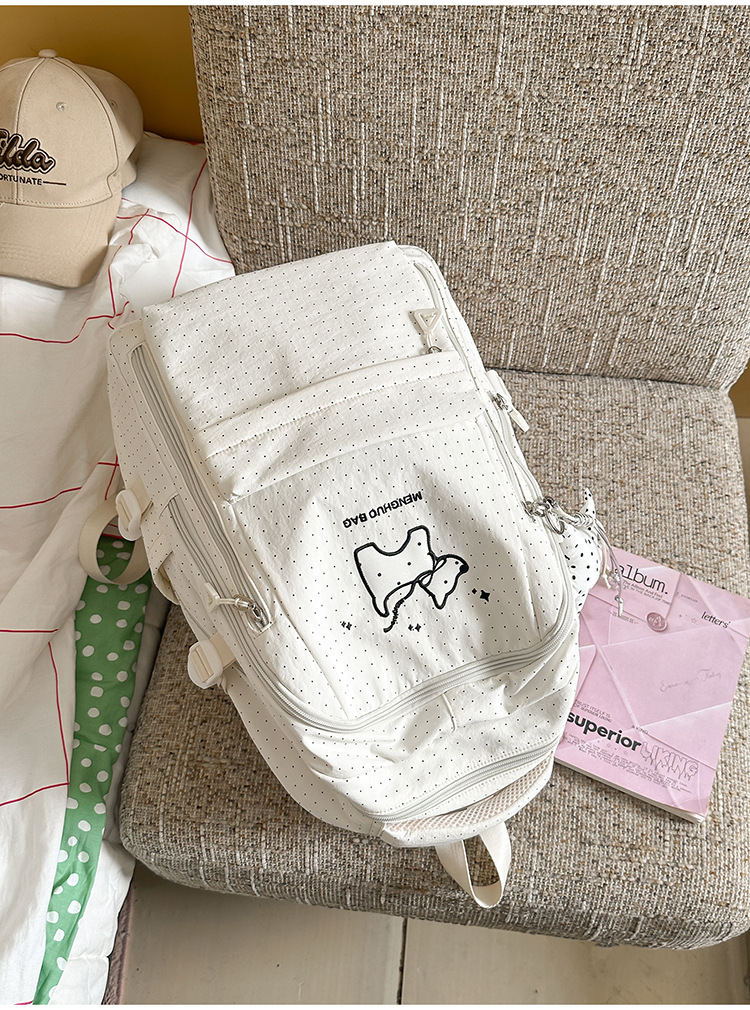 Herbst-Neukollektion Cartoon niedliche hochwertige Nylon großvolumige Rucksack für Schüler der Mittel- und Oberstufe Damen Pendler Doppelschulter-Rucksack