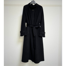 【CP】设计师女装专柜50羊绒50羊毛赫本风立领气质双面羊绒大衣