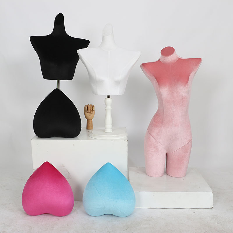 Maniquí de Busto para Lencería y Sujetadores de Terciopelo Forma de Corazón image 5