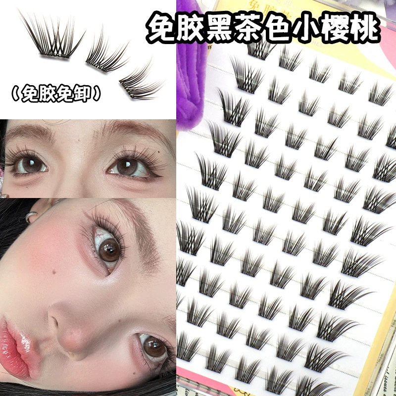 Клей- Free false eyelashes, natural and daily style, sunflower white boiled water, thick and photogenic, rat type dog Su Daji and fox type Pingdu