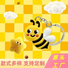 跨境热销卡通PVC软胶钥匙扣批发创意小礼品软质PVC汽车钥匙圈现货