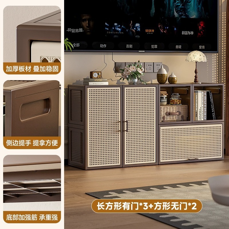 Younai 中世スタイルの収納キャビネット収納キャビネット折りたたみ大容量多層リビングルームホームスナック収納キャビネット|undefined