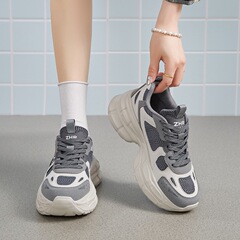 ZHR则则厚底增高老爹鞋女2025新款女鞋校园风厚底增高宽脚运动鞋