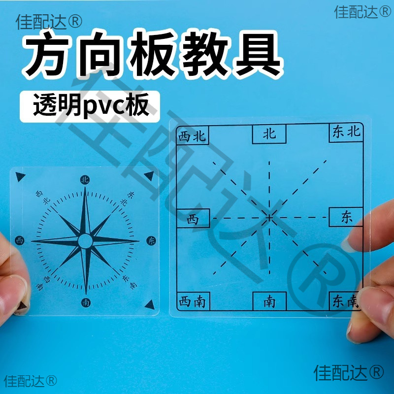方向板教具学具位置与方向二三年级透明西北方向坐标表教师用