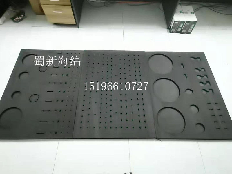 厂家供应黑色EVA45硬度工具内衬雕刻泡沫/黑色45硬度工具箱内衬