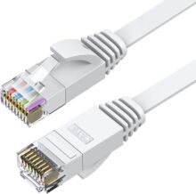 现货扁平超薄网线白色cat6家用隐形布线RJ45计算机互联网连接线