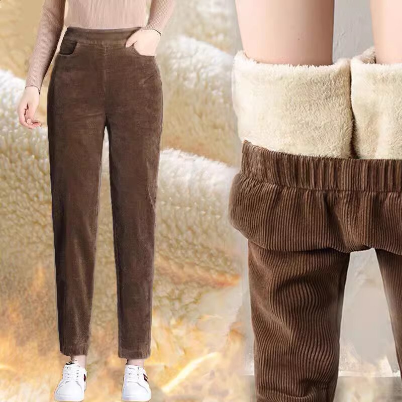 Thick corduroy harem pants women's autumn and winter women's fleece-lined pants new popular cropped casual women's pants radish pants Thick corduroy harem pants women's autumn and winter women's fleece-lined pants new popular cropped casual women's pants radish pants