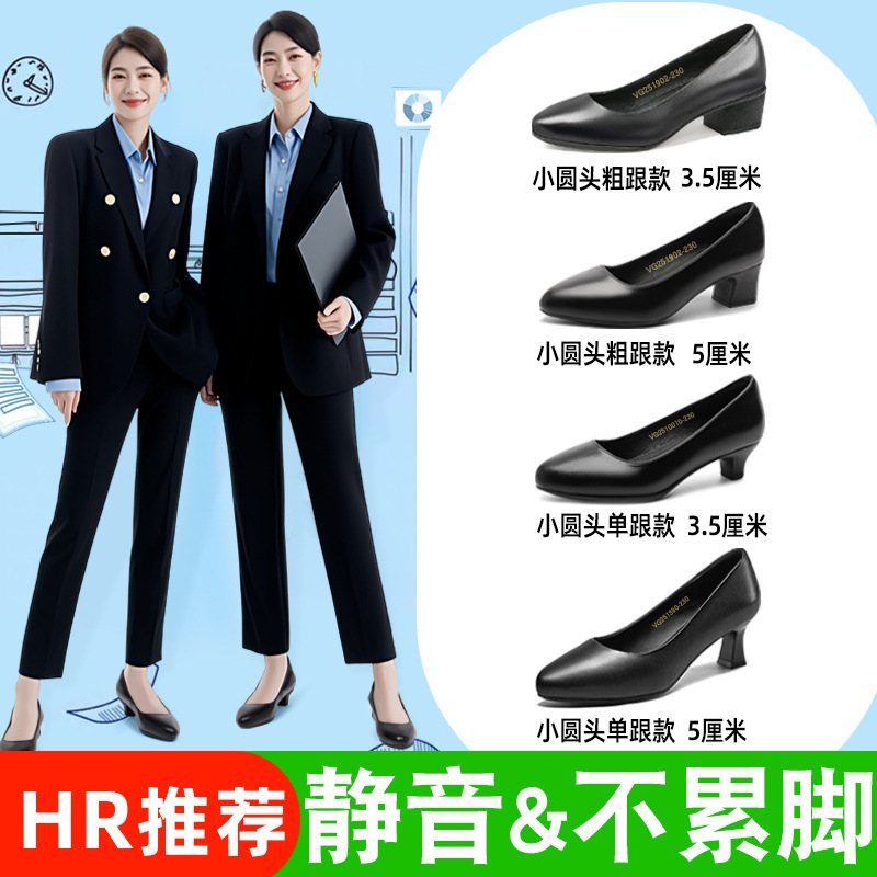 Mute Civil Servant Public Examination Interview High-heeled Shoes Women's Professional Flight Occupation Not Tired Feet Work Shoes Women's Black Dress Shoes Mute Civil Servant Public Examination Interview High-heeled Shoes Women's Professional Flight Occupation Not Tired Feet Work Shoes Women's Black Dress Shoes