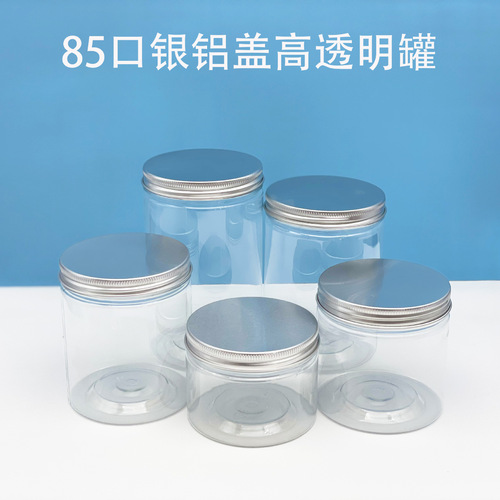 Transparent plastic bottle food packaging plastic jar pet85 wide mouth bottle boneless chicken feet tea sealed jar with lid