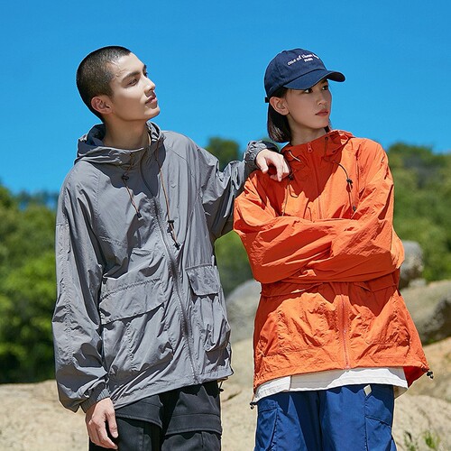 Outdoor mountain type anti-UV ice-sense sun protection clothing set for men and women couples skin clothing