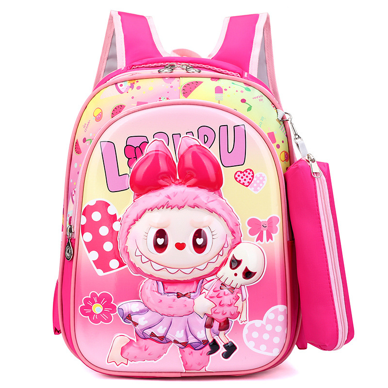 Mochila escolar para niños Rabubu 6-8-12 años Labubu kindergarten mochila escolar 2025 nueva mochila para niñas de gran capacidad