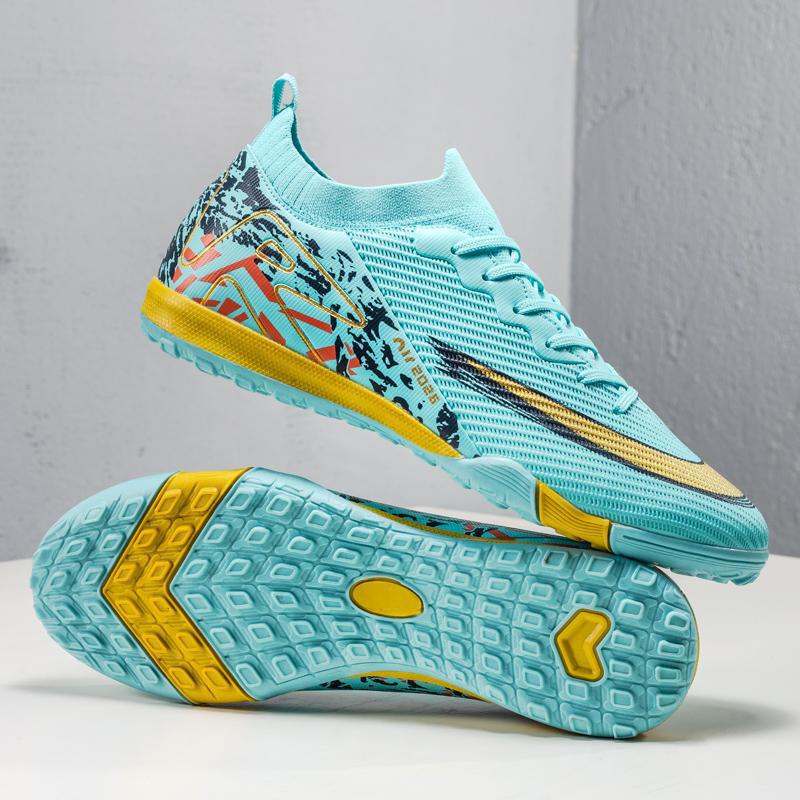 Zapatos de Fútbol con Tacos AG de TPU y TPR Ligeros de Corte Bajo para Pastos Sintéticos y Naturales