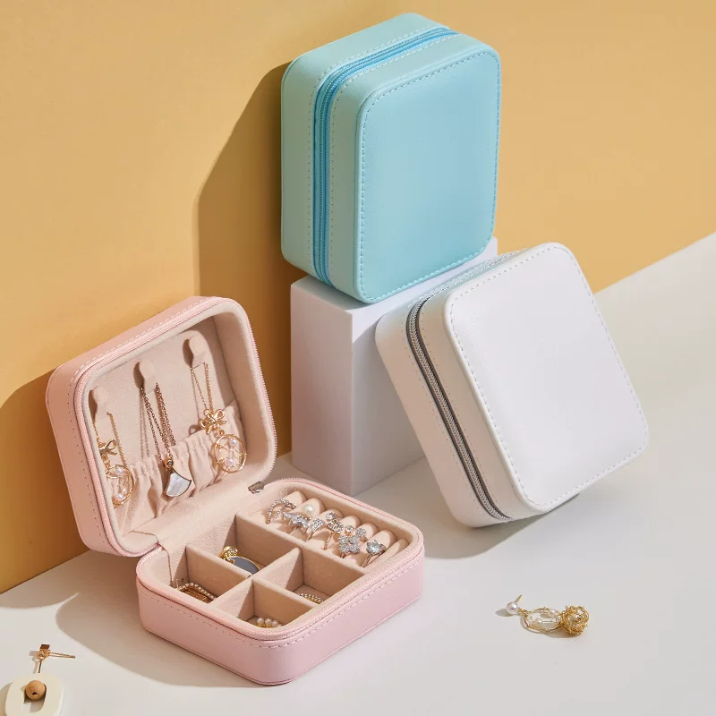 Missyu Polyurethane Storage Box: Handheld Organizer for Earrings & Rings