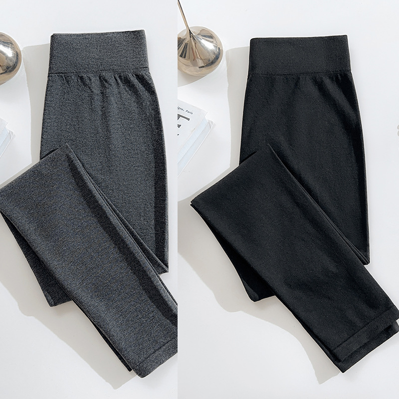 High-Waisted Leggings for Women, Autumn New Solid Color Fashion Versatile Slimming Tight Pants, Plus Size Skinny Pants