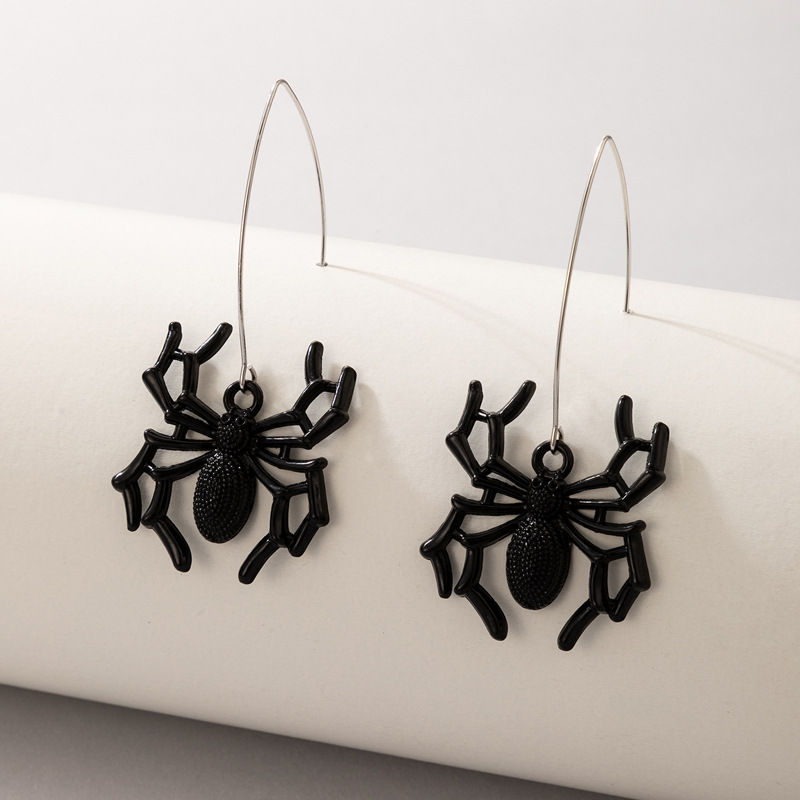 Los Pendientes De Animales De Araña Negra De Halloween Venden Al Por Mayor Joyería Nihaojewelry display picture 5