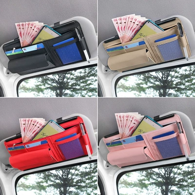 Glasses Case, Multi-Purpose Card Bag, Car Glasses Clip/Bill Clip